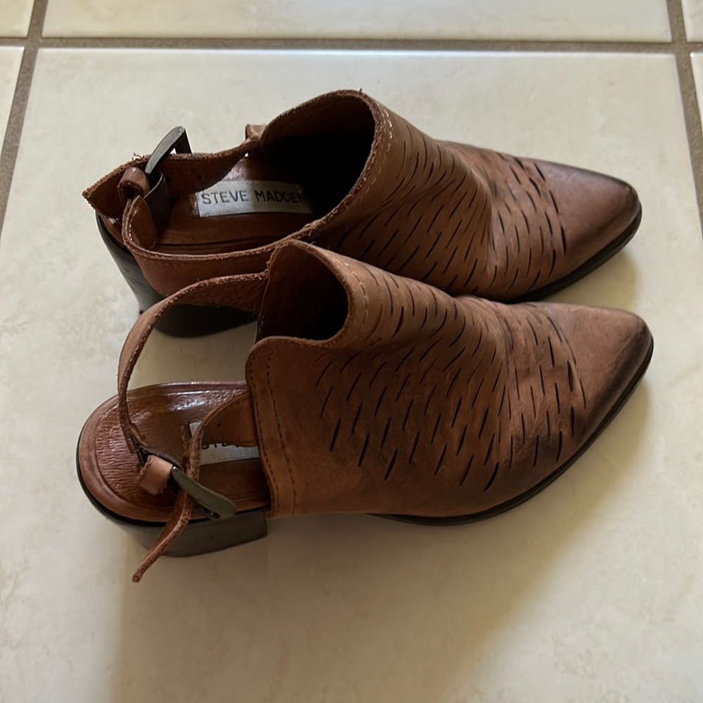 Brown Steve Madden ankle booties